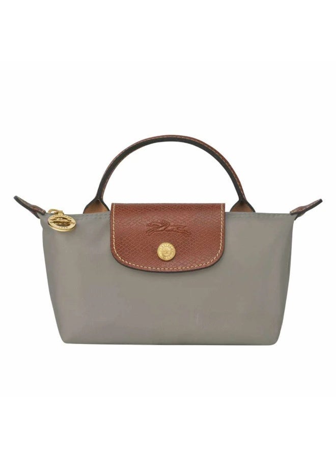 Longchamp Women's classic fashion versatile mini makeup bag handbag shoulder bag handheld small bag camera bag mini Turtledove Grey - Image 3